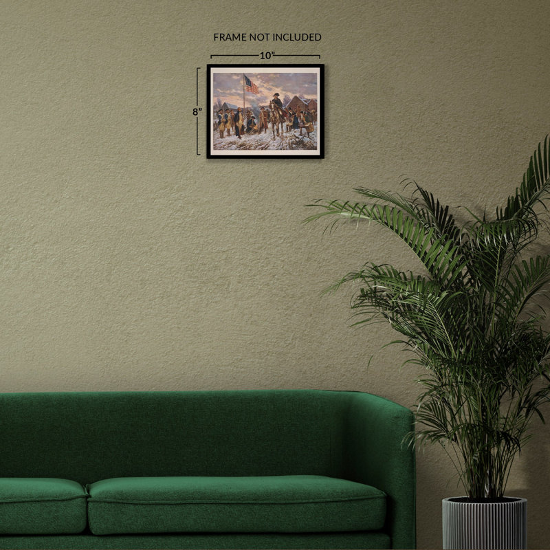 «George Washington At Valley Forge», impression sur papier, H 8 po x l 10 po x P 0,01 po