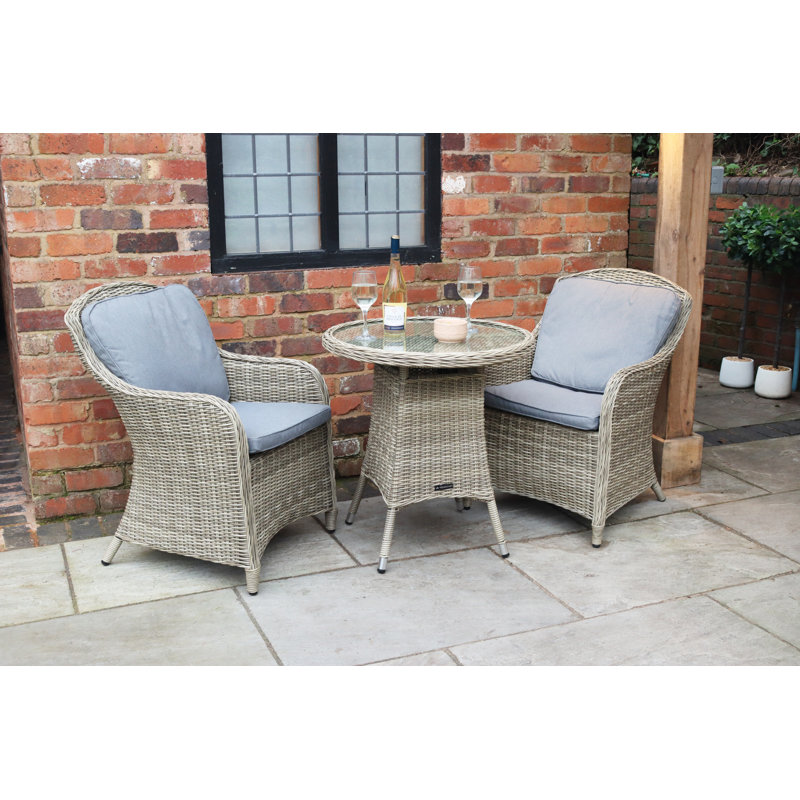 Brasuell 2 Seater Bistro Set with Cushions