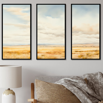 Tranquil Meadow Moments I - ensemble d'art mural sur toile Meadow
