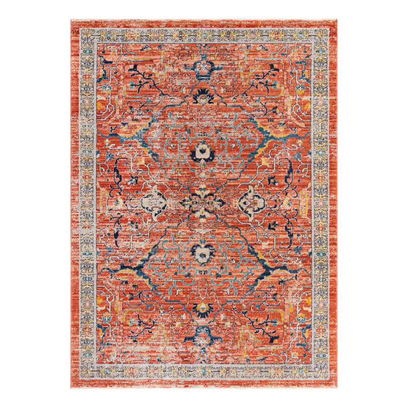 Alkire Floral Indoor Rug, Rectangle 7' x 10'2"