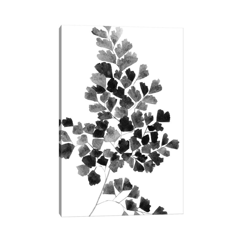 Black Fern 1 Piece Painting on Canvas, 66.04 cm H x 45.72 cm W x 1.91 cm D, Wrapped Canvas