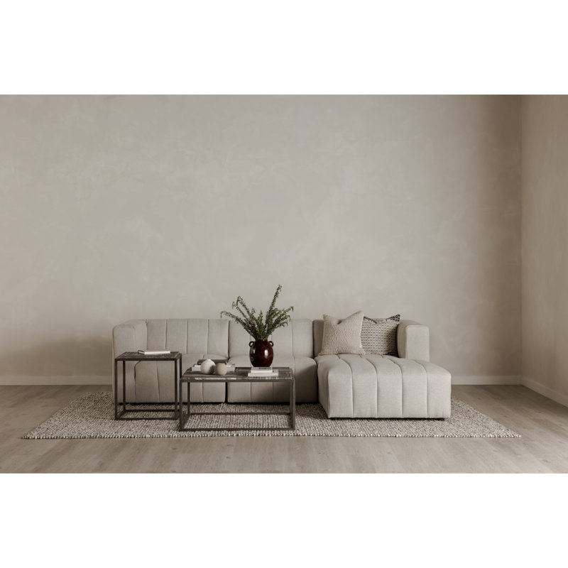 Lyric Ottoman, Oatmeal Performance