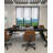 Black solid wood rectangular large-panel desk-445679066