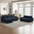 Ensemble de canapé modulaire et de causeuse en L rembourré en velours moderne pour salon