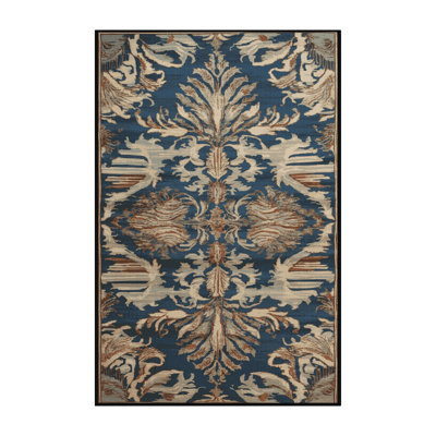 Tapis persan noir lavable à la machine