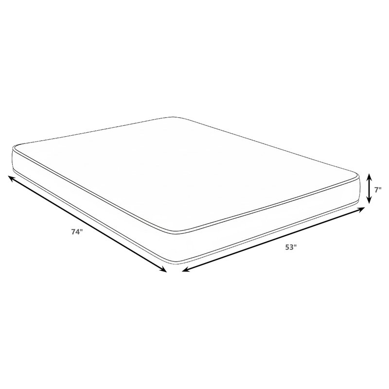 Aurigae 7-inch Full Bamboo Cover Firm Foam Mattress, Full