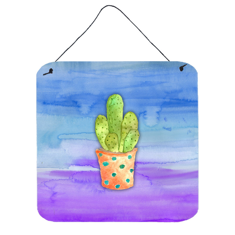 Décoration murale en métal cactus