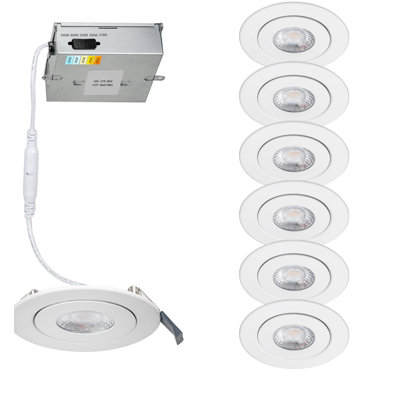 Lotos 4.75'' Selectable Color Temperature 9 Watt Dimmable Air-Tight IC Rated LED Canless Recessed Lighting Kit