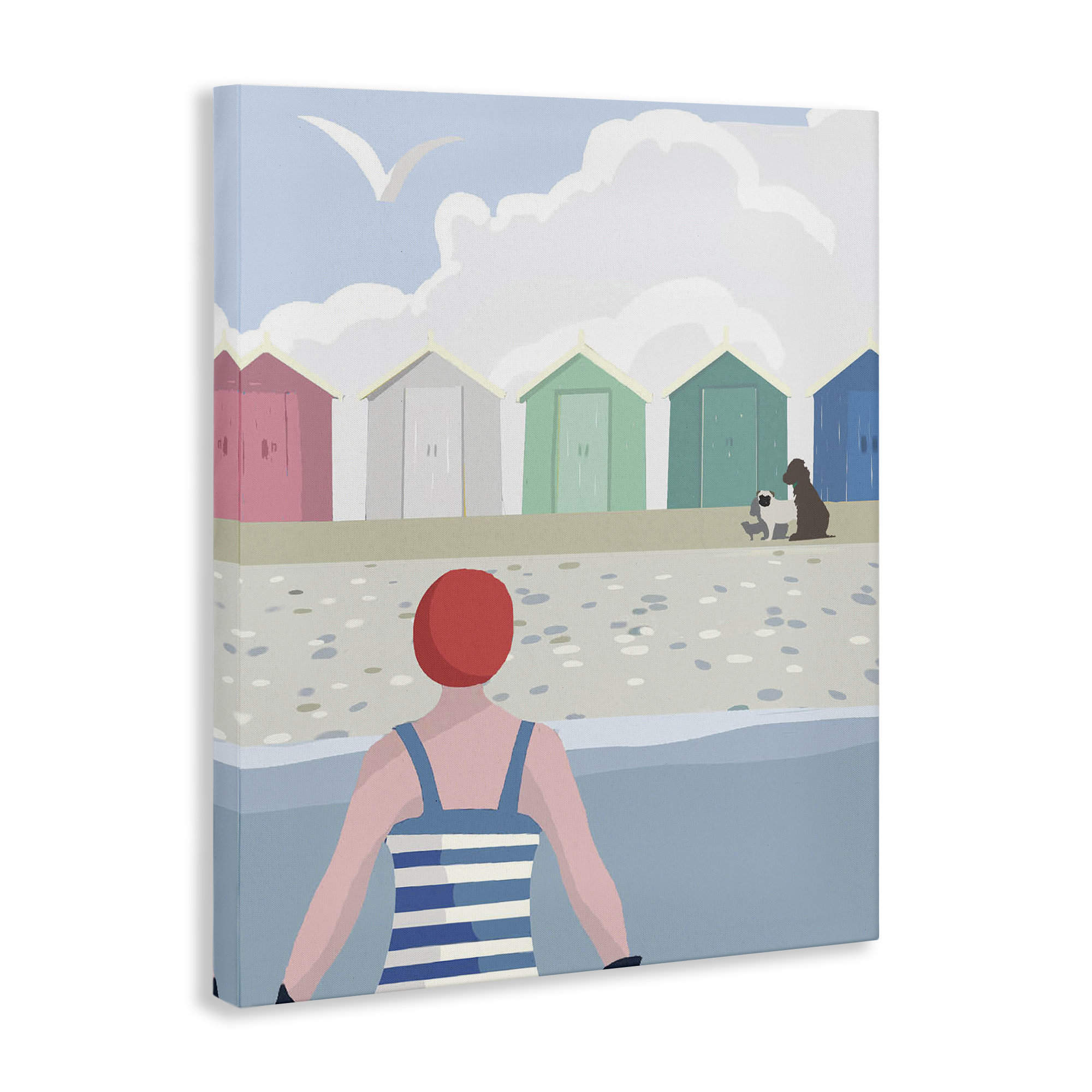 Red Barrel Studio® Beach Huts View Canvas Wall Art by Betty Boynes ...