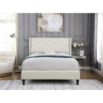 Upholstered Wingback Bed