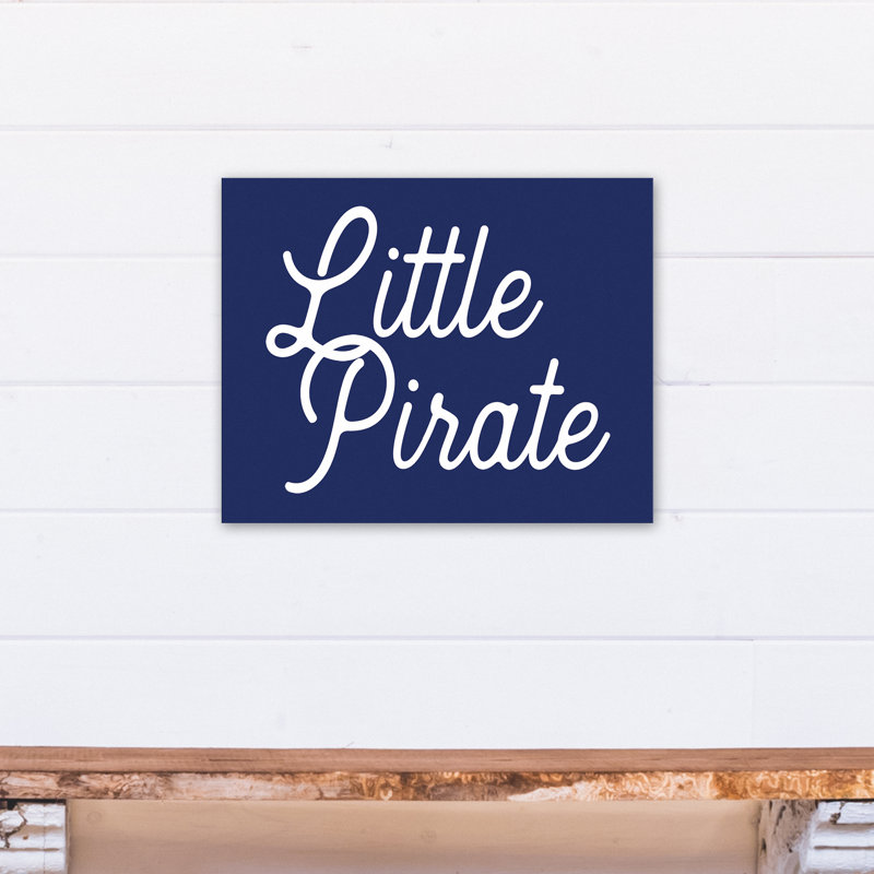 Art sur toile little pirate Briggs, H 16 po x l 20 po x P 1,25 po, Bleu marine