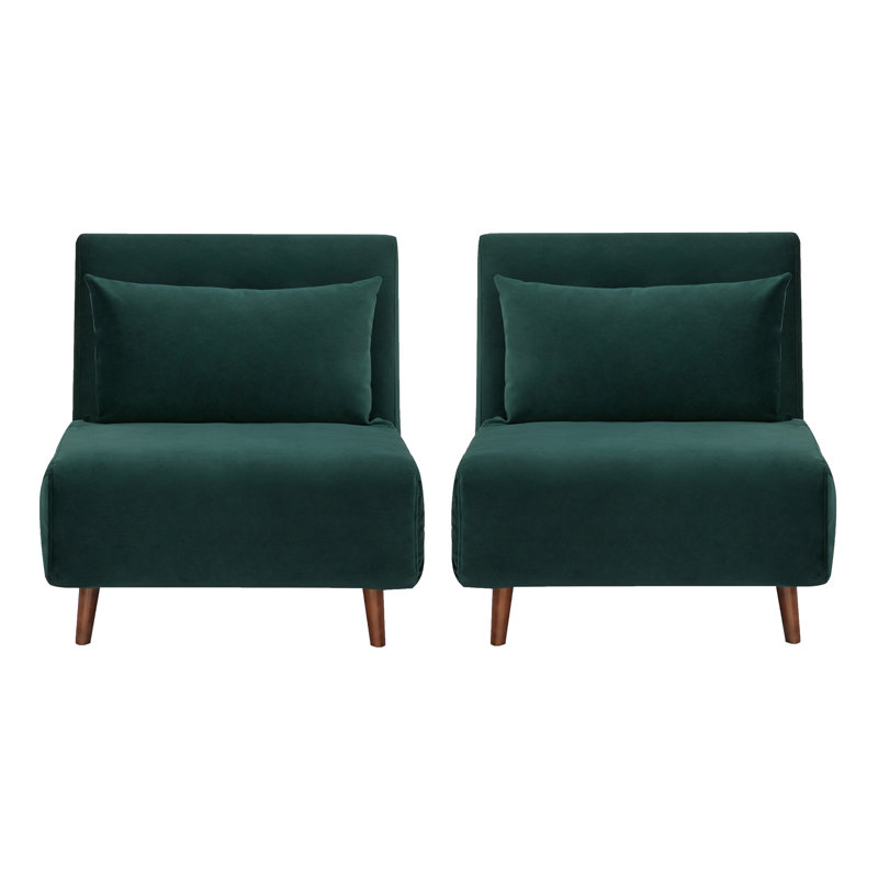 Arnuad Futon Chair, Green Velvet