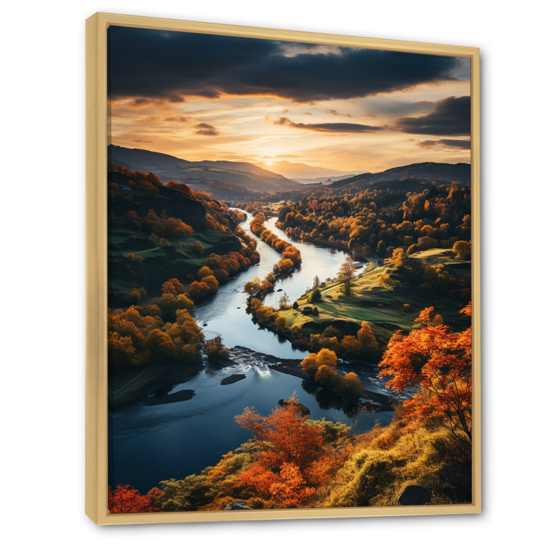 Paysage et nature, art mural sur toile, Cadre naturel flottant, H 32 po x l 16 po x P 1 po