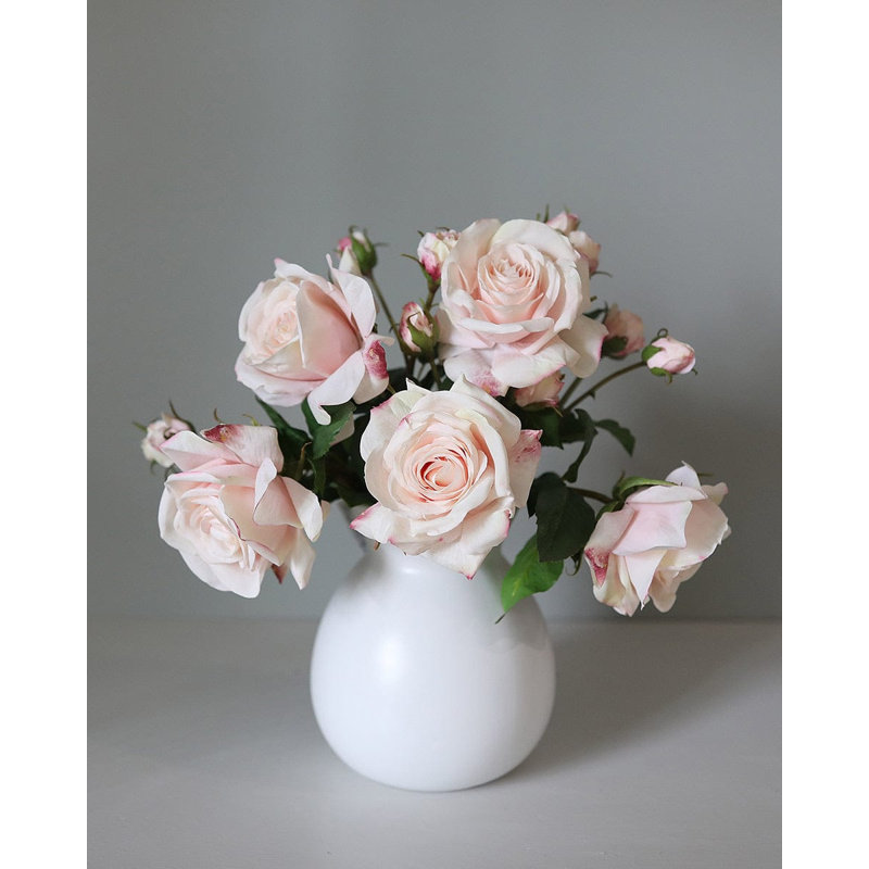 Real Touch Prestige Soft Yellow Rose 22", Pink