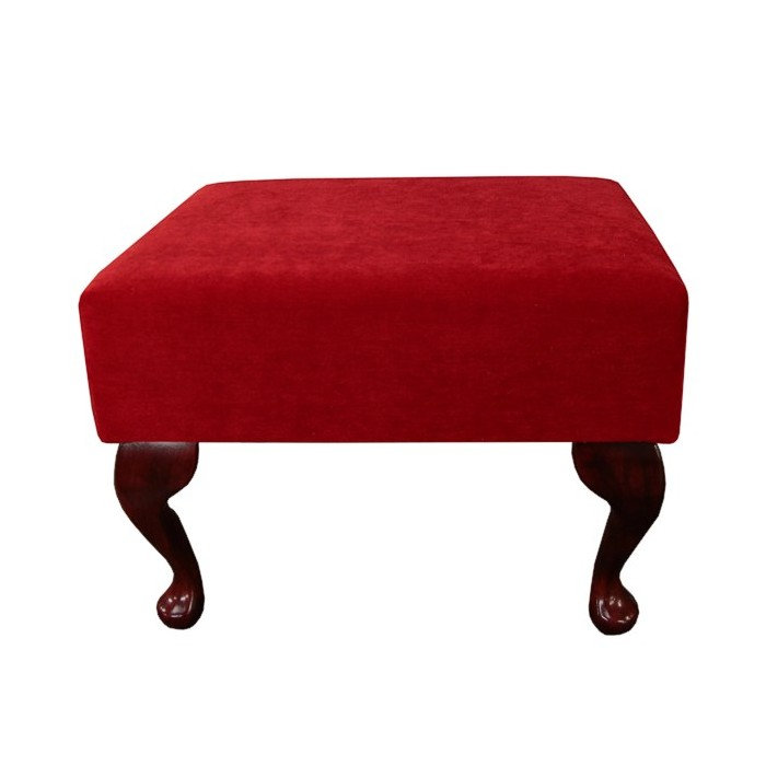 50.8cm Wide Velvet Rectangle Footstool Ottoman