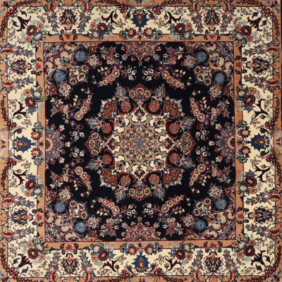 Tapis brun/noir traditionnel Baen