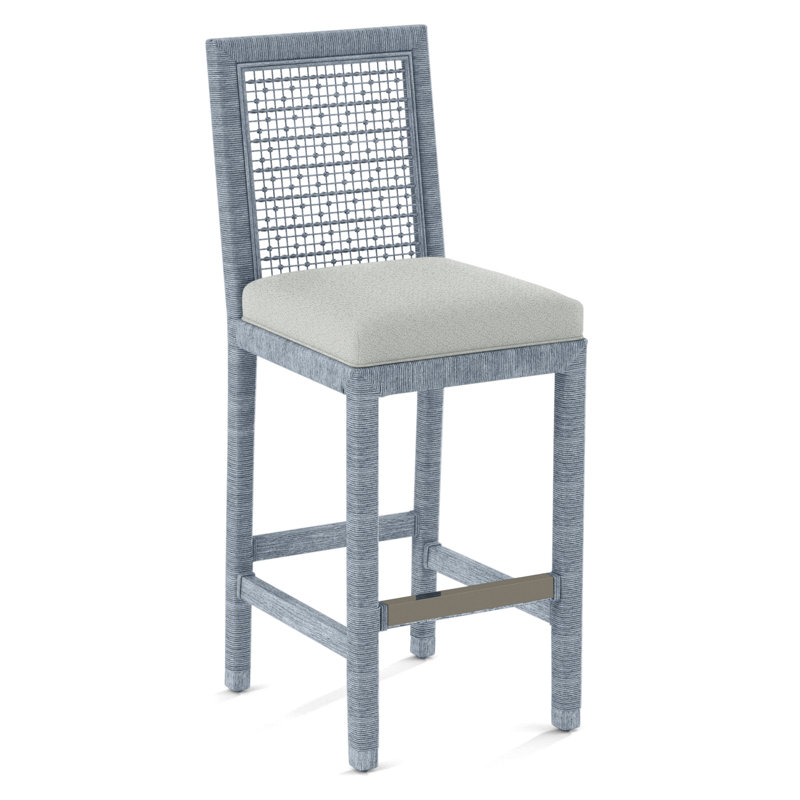 Tabouret de bar Sorinda Glinda, Performance texturée blanche; 0865-91, Verre d'eau