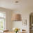 4-Copper round dimmable wooden pendant light