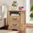 Farmhouse Nightstand with Charging Station and Two Drawers-138257953