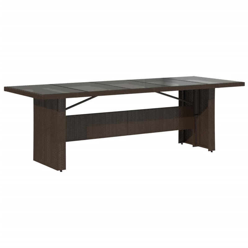 Belul Rectangular Outdoor Dining Table , 240cm cm W 90cm cm D, Brown