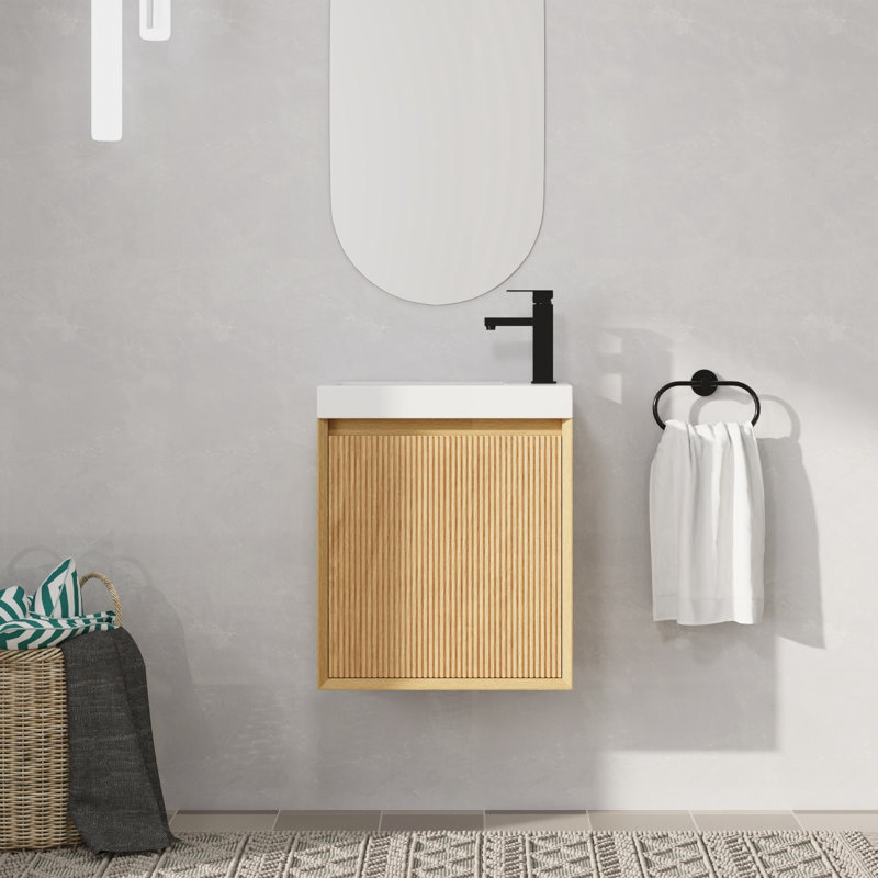 Ensemble de meuble-lavabo simple 18,5 po avec plateau en résine