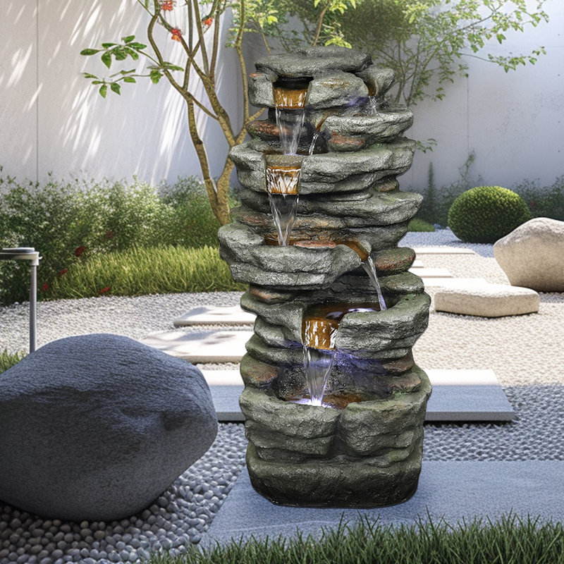 Fontaine résistante aux intempéries avec lumière Desten