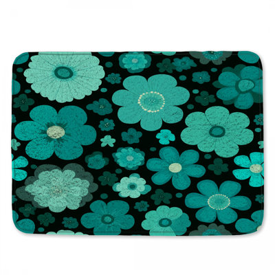 Motif floral de tapis de bain bohémien