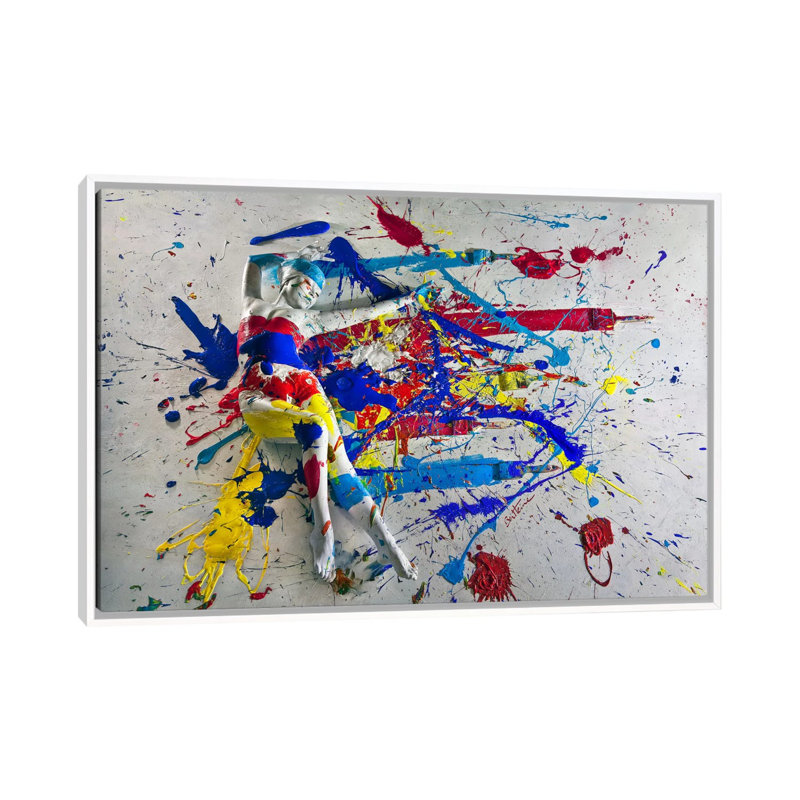 Impression, Pas de tapis, Toile blanche encadrée, H 40 po x l 60 po x P 1,5 po