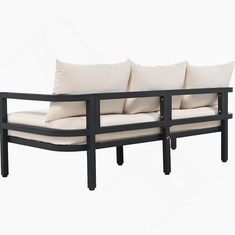 Multi-Person Outdoor Steel Sofa Set, Waterproof, Anti-Rust And Anti-Uv, Beige
