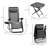 Outsunny Zero Gravity Chair Set With Side Table, Grey, Patio Set, Patio Seating Set, Conversation Set-1683679598