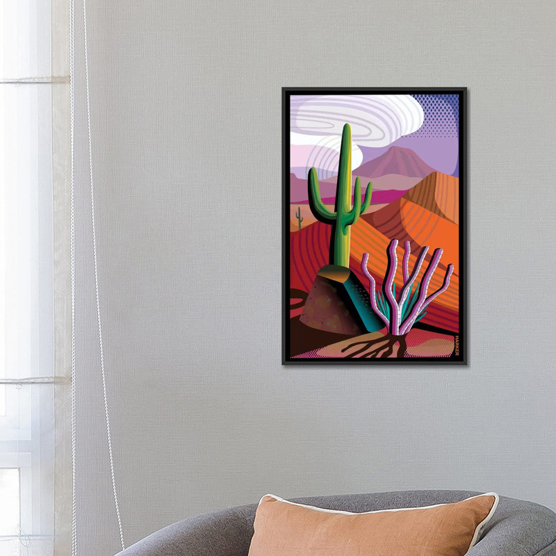 «Gila River Reserve», reproduction d'impression sur toile, H 26 po x l 18 po x P 1,5 po, Toile avec cadre noir