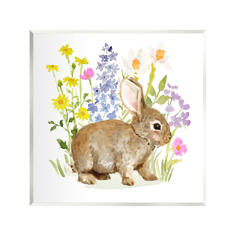 «Baby Bunny with Florals» par Victoria Barnes