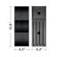 Meuble-lavabo de salle de bain 24 po - Chêne noir rayé, lavabo en céramique blanche, texture pratique en chêne, élégance-130597381