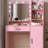 Vanity Desk (Makeup Vanity) With Mirror & Light, Large Drawer Three Level Storage Dresser, 3 Lighting Color Modes Adjustable Brightness For Led Lights, Bedroom Dressing Table (Makeup Vanity)-148283880