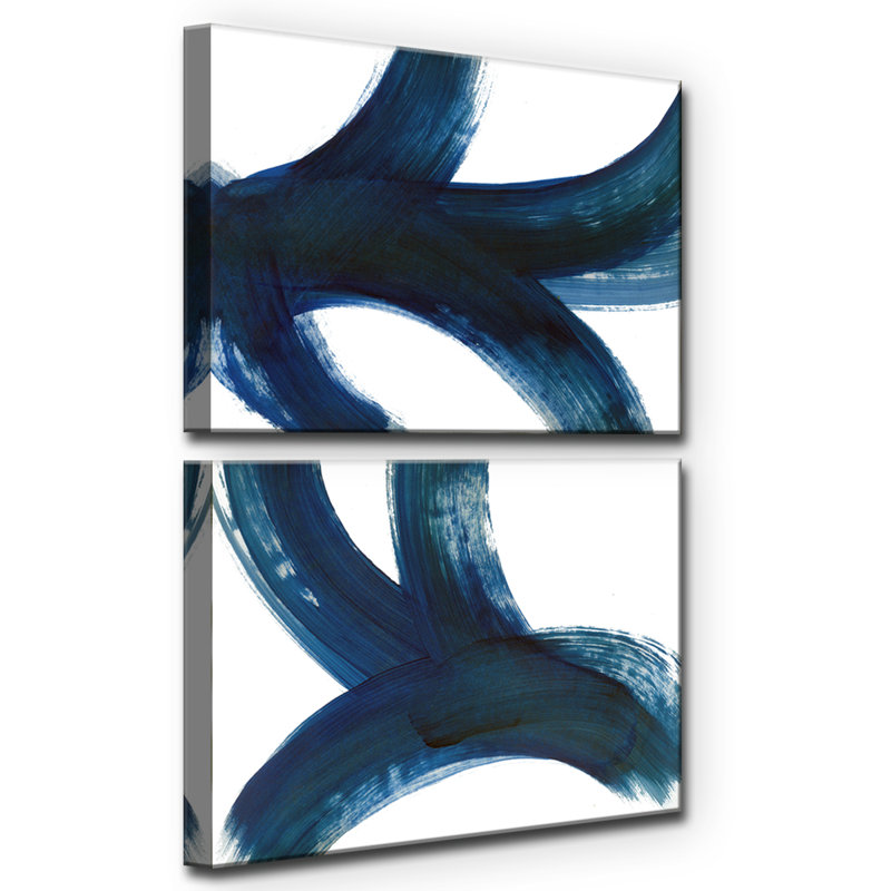 " On The Move I/II " by Karen Moehr 2 - Pieces, 16" H x 40" W x 1.5" D
