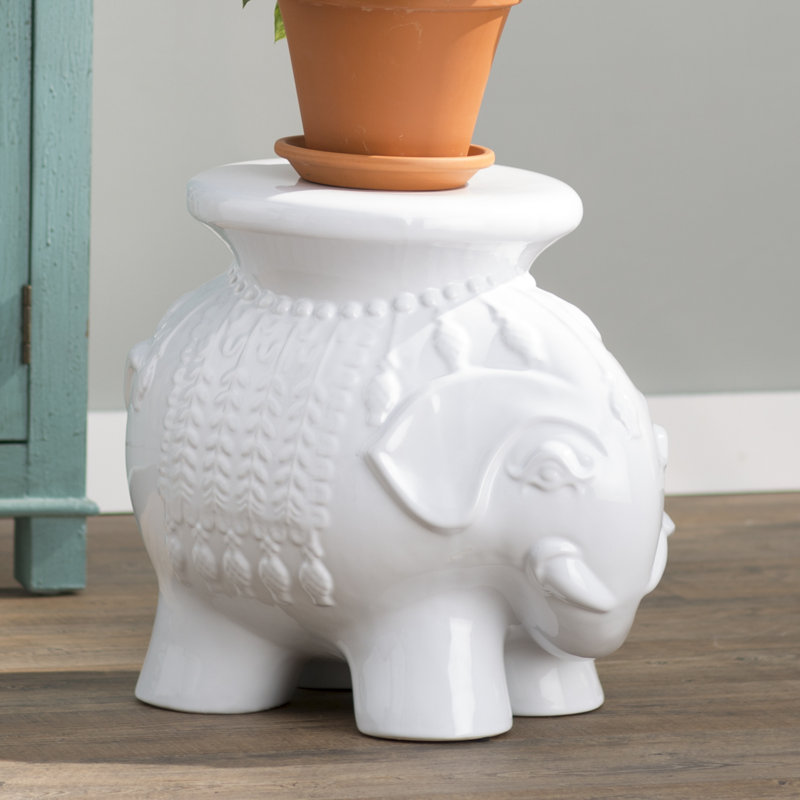 Tabouret de jardin Boston, blanc
