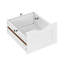 Armoire de rangement de salle de bain moderne blanche, armoire autoportante avec tiroirs