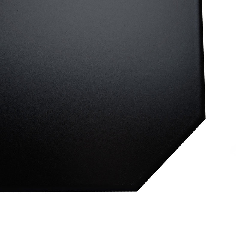 Monocolor Octagon W/Taco 12-1/4 In. X 12-1/4 In. Ceramic Floor And Wall Tile, Black