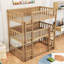 Lit superposé moderne simple Lexum avec fonction détachable et bois d'hévéa-123415614