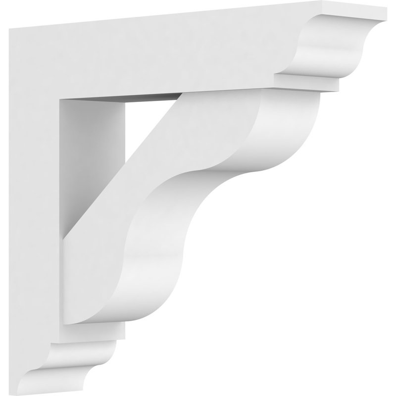 Support standard en uréthane standard avec extrémités traditionnelles, brun clair apprêté Carmel, H 20 po x l 5 po x P 20 po