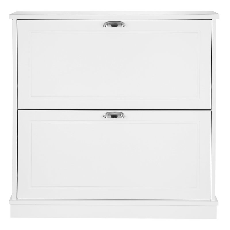 Collinsworth 10 Pair Flip Down Shoe Storage, White