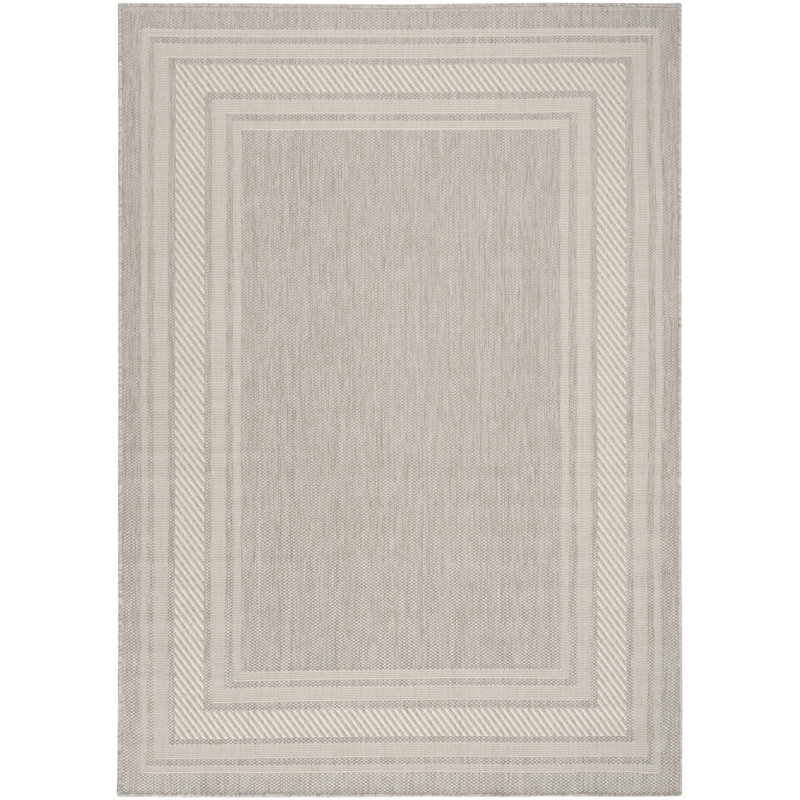 Horizon Indoor/Outdoor Modern Rug, Rectangle 4' x 6', Gray