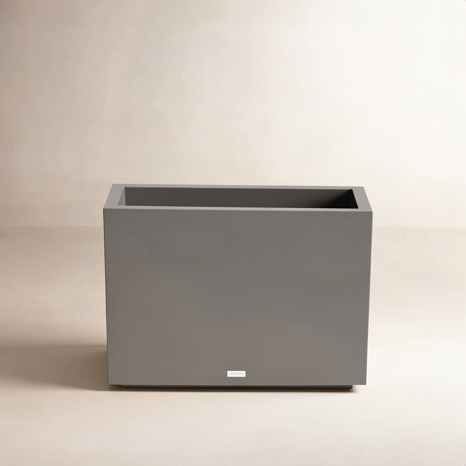 Block Series Planter Box, 24.25” H x 30” W x 12” D, Gray