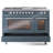 ILVE Professional Plus II Series 48 in. Dual Fuel Range with 5 Sealed Burners, Griddle, Frenchtop (Liquid Propane, Glass Door)-98168228-98168227