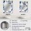 Motif victorien Hutchison Cobalt Blue Cameo Ii - miroir mural décoratif floral-1156258110