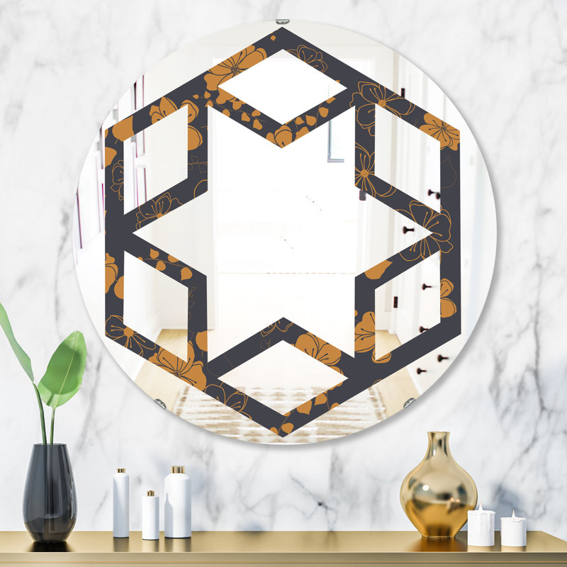 Miroir mural Hexagon Star, H 23,6 po x l 23,6 po