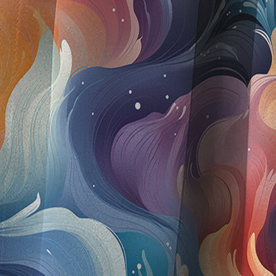 Mulbury - Floral Chevron Blackout Curtain - 1 Panels