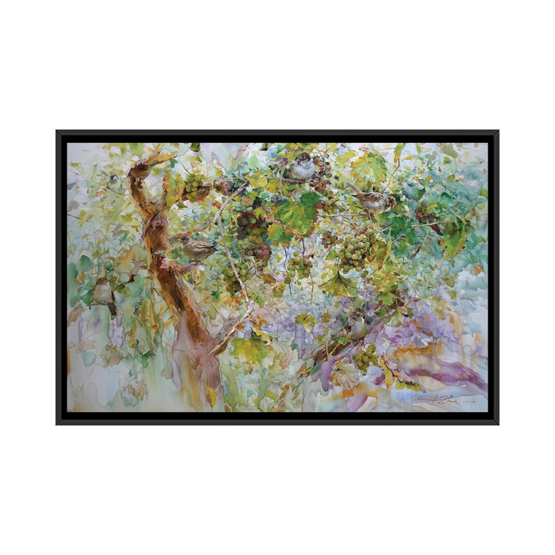Sparrows And Grapes by Igor Zhuk - Painting on Canvas