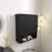 26"  Wall Mounted With 2 Door ,Shelves And Open Storage Compartment Bathroom Storage Cabinet In Black