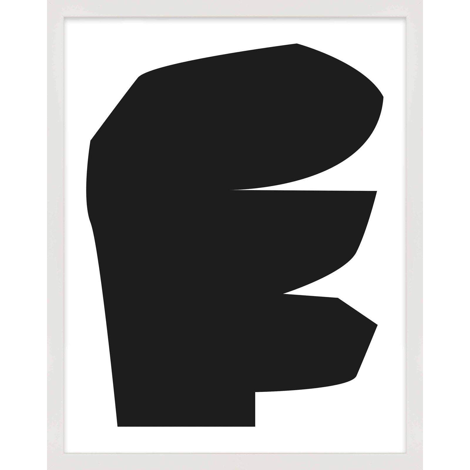 Study In Black 2 by Michael Kempen, White Framed, 50"H x 40"W x 1.25"D